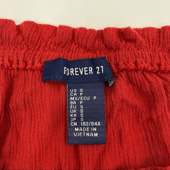 Forever 21 Crop Top in Red with Crochet Detail - Picture 3 of 3